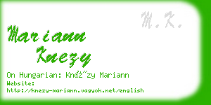 mariann knezy business card